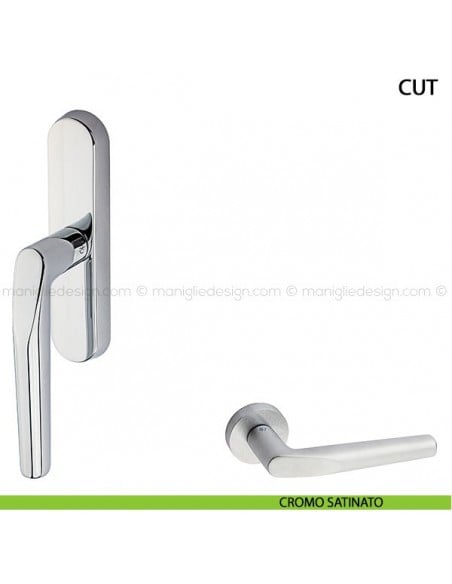 Maniglia cremonese per finestra Cut Kleis silver