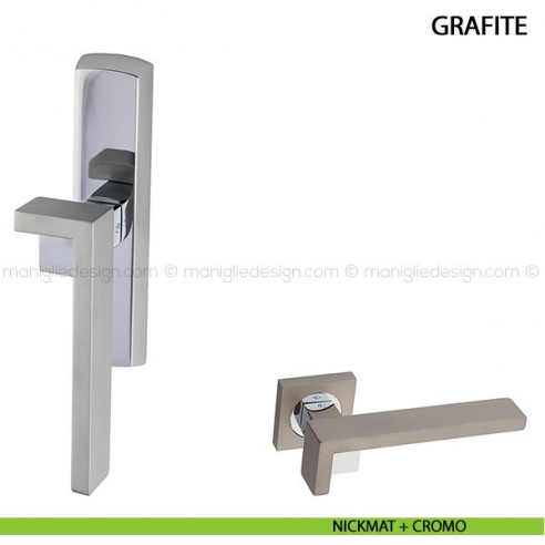 Maniglia cremonese per finestra Grafite Kleis silver + cromo