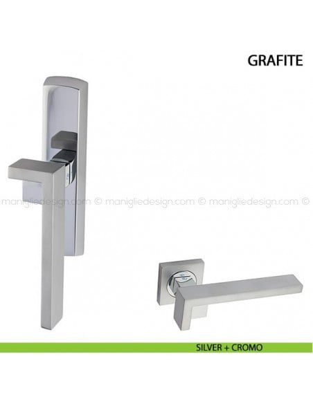 Maniglia cremonese per finestra Grafite Kleis silver + cromo