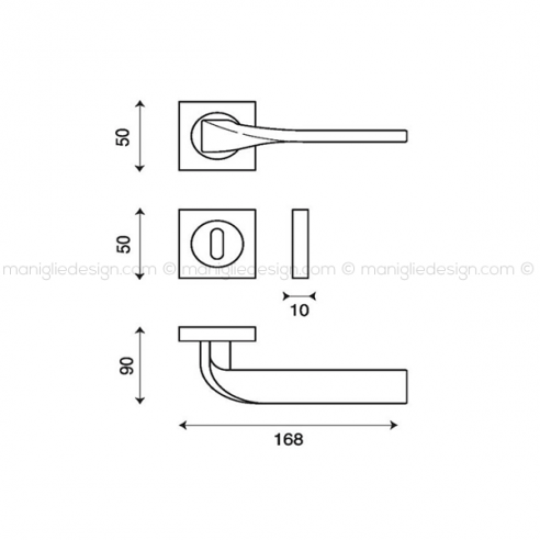 Maniglia per porta La Kleis foro yale
