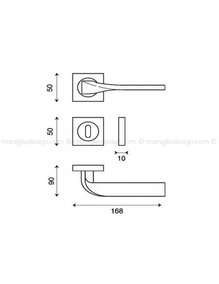Maniglia per porta La Kleis foro yale