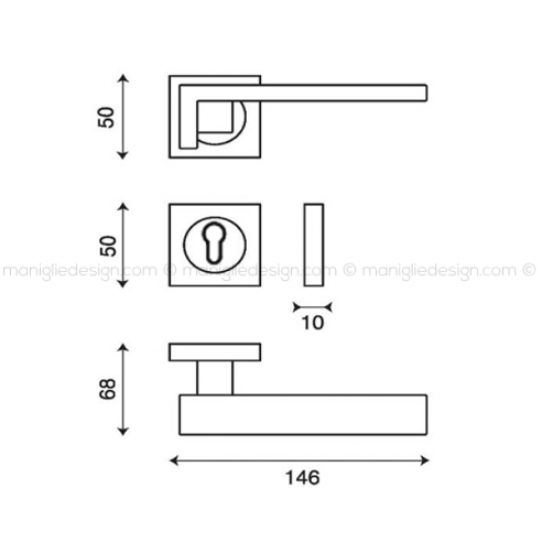 Maniglia per porta La Kleis foro yale