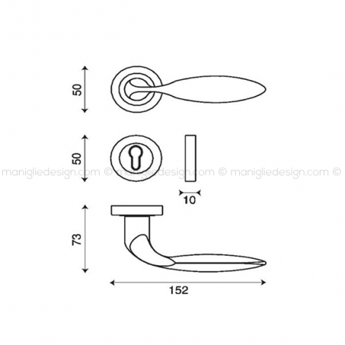 Maniglia per porta Libya Kleis foro yale
