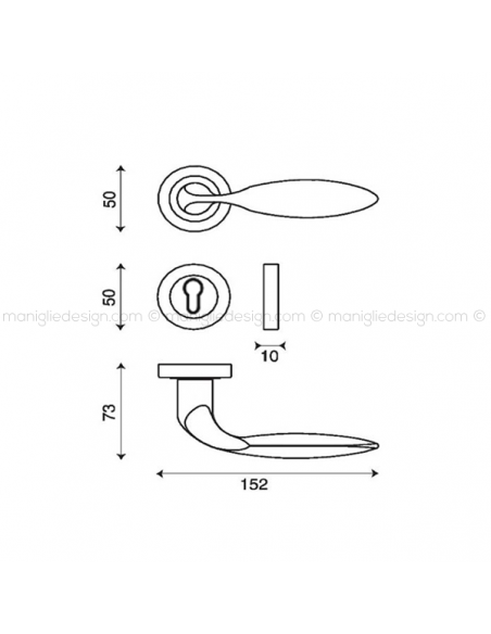Maniglia per porta Libya Kleis foro yale