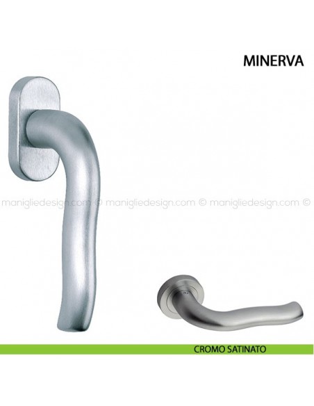 Maniglia martellina DK per finestra Minerva Kleis disegno