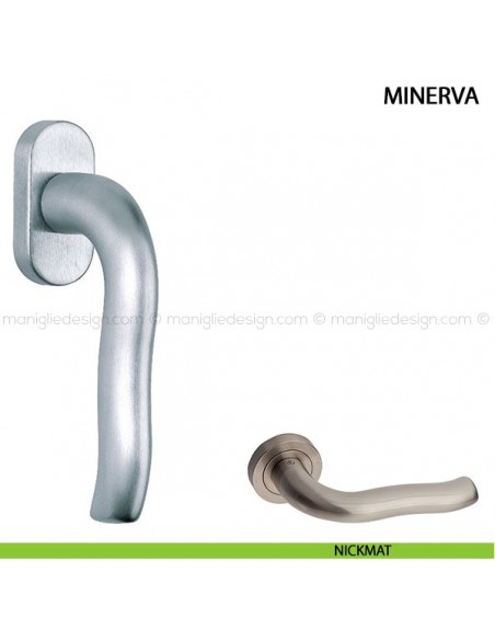 Maniglia martellina DK per finestra Minerva Kleis disegno