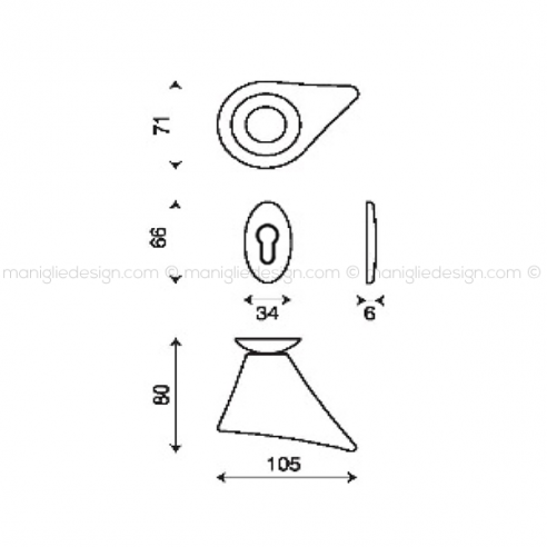 Maniglia per porta Sesamo Kleis foro yale