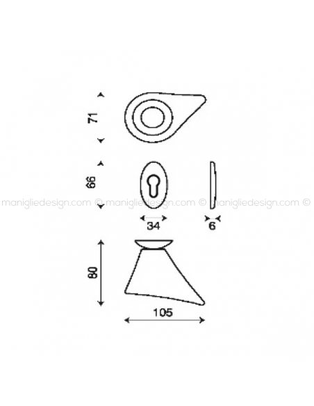 Maniglia per porta Sesamo Kleis foro yale
