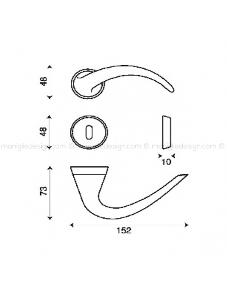 Maniglia per porta Sinn Kleis foro yale