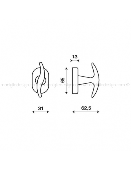 Maniglia martellina DK per finestra Sinn Kleis