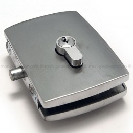 Serratura per porta in vetro foro cilindro con perno SER004PE