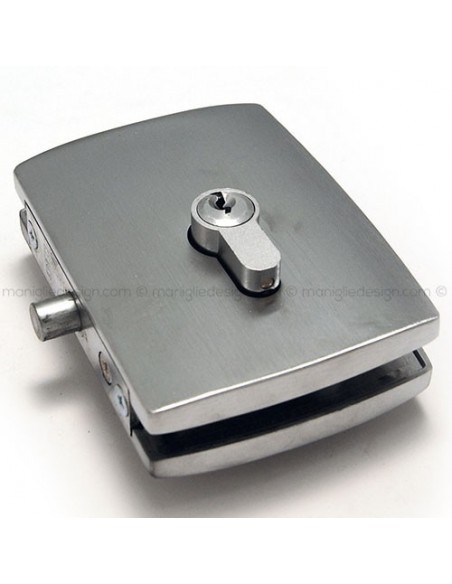 Serratura per porta in vetro foro cilindro con perno SER004PE