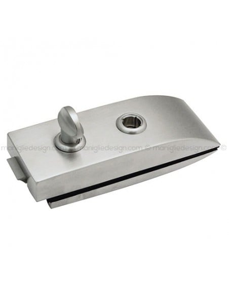 Serratura per porta in vetro foro maniglia con nottolino WC SER006FM