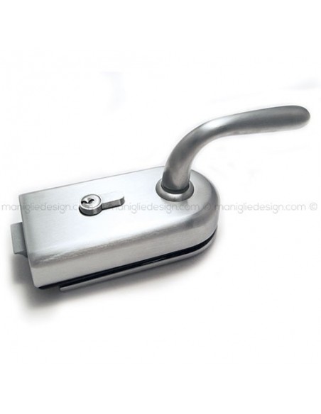 Serratura per porta in vetro foro maniglia con cilindro SER007FY