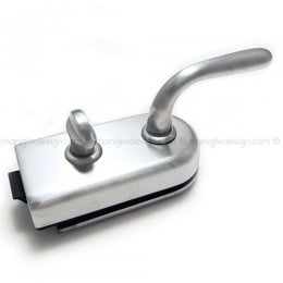 Serratura per porta in vetro foro maniglia con nottolino WC SER007FM