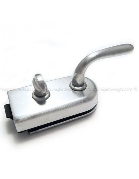 Serratura per porta in vetro foro maniglia con nottolino WC SER007FM