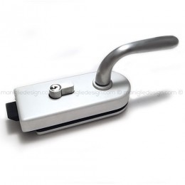 Serratura per porta in vetro foro maniglia con cilindro SER008FY