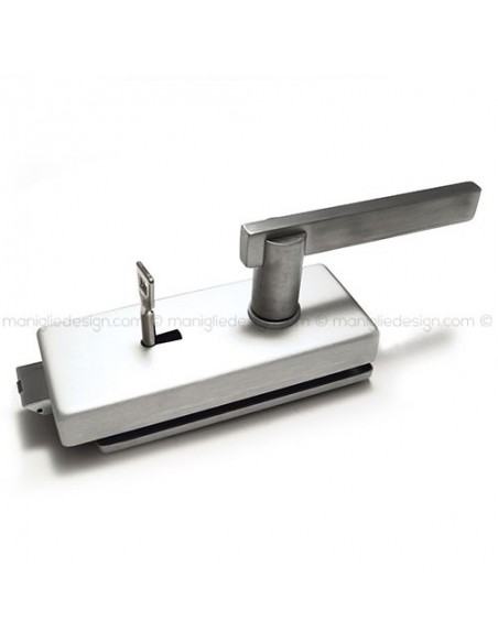 Serratura per porta in vetro foro maniglia con chiave SER009FC