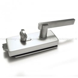 Serratura per porta in vetro foro maniglia con nottolino WC SER009WC