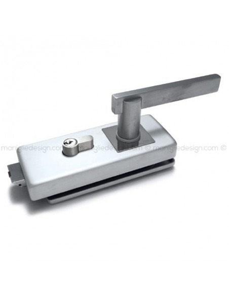 Serratura per porta in vetro foro maniglia con cilindro SER010FY