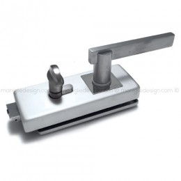 Serratura per porta in vetro foro maniglia con nottolino WC SER010WC