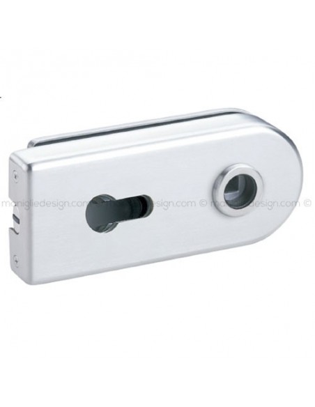 Serratura magnetica per porta in vetro foro maniglia con cilindro SER014FY