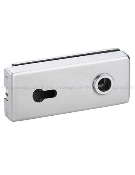 Serratura magnetica per porta in vetro foro maniglia con cilindro SER015FY