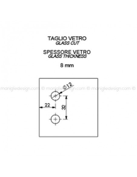 Incontro magnetico per doppia porta in vetro SER019IN