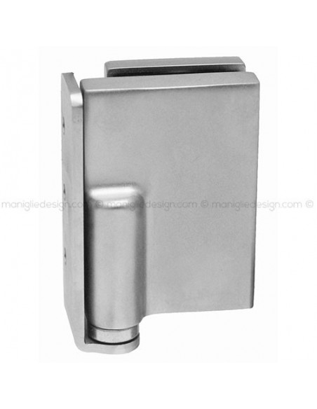 Cerniera reversibile a pavimento per porta in vetro CER302C con piastrina laterale