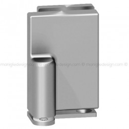 Cerniera reversibile a pavimento per porta in vetro CER304C con piastrina inferiore