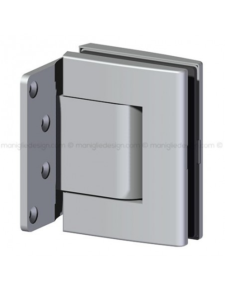 Cerniera idraulica per porta in vetro con aletta spostata apertura 0+90-90 CER427S