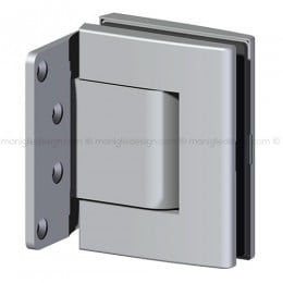 Cerniera idraulica per porta in vetro con aletta spostata apertura 0+90-90 CER431S leggera