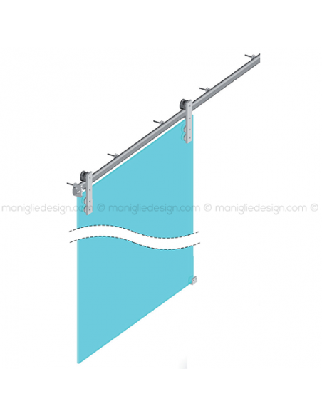 Sistema scorrevole per porta in vetro SCO102V1