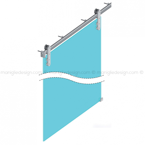 Sistema scorrevole per porta in vetro SCO103V1