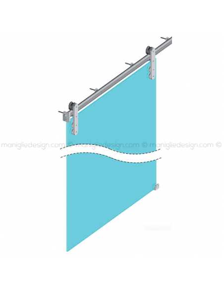 Sistema scorrevole per porta in vetro SCO103V1