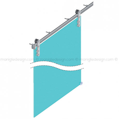 Sistema scorrevole per porta in vetro SCO104V1
