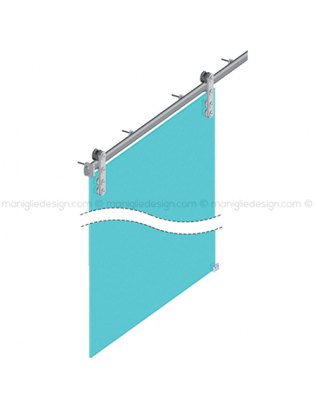Sistema scorrevole per porta in vetro SCO104V1