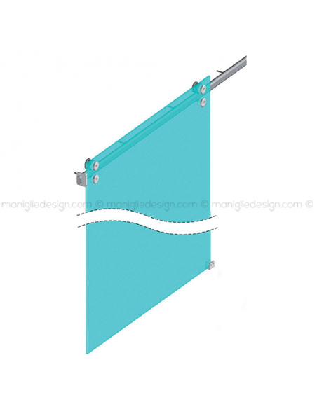 Sistema scorrevole per porta in vetro SCO106V1