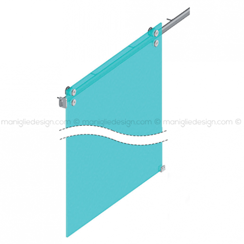 Sistema scorrevole per porta in vetro SCO110V1