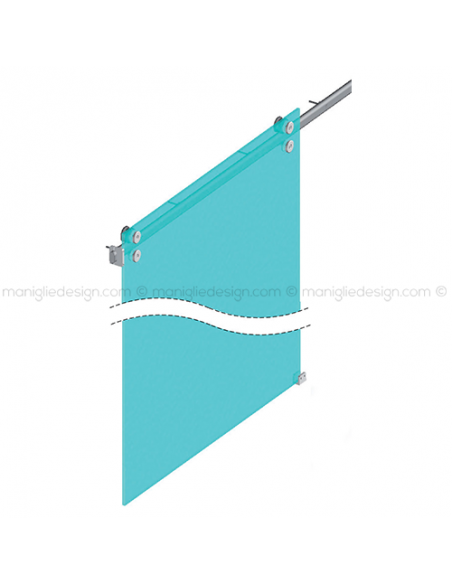 Sistema scorrevole per porta in vetro SCO110V1