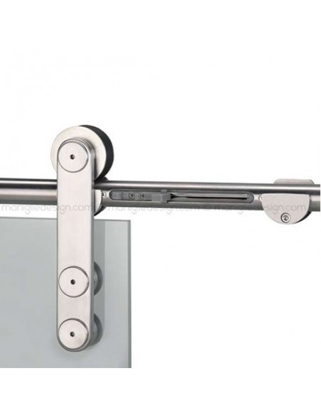 Sistema scorrevole ammortizzato per porta in vetro SCO112V1