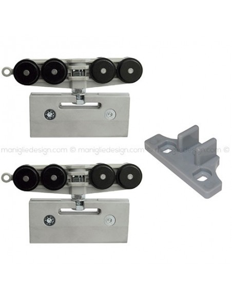 Pinza per vetro con guida a pavimento spessore 8-10-12 mm PIN004K1