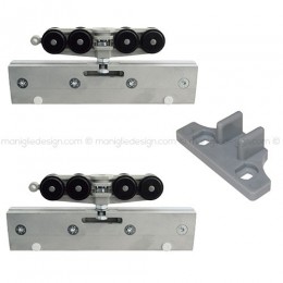 Pinza per vetro con guida a pavimento spessore 8-10-12 mm PIN003K1