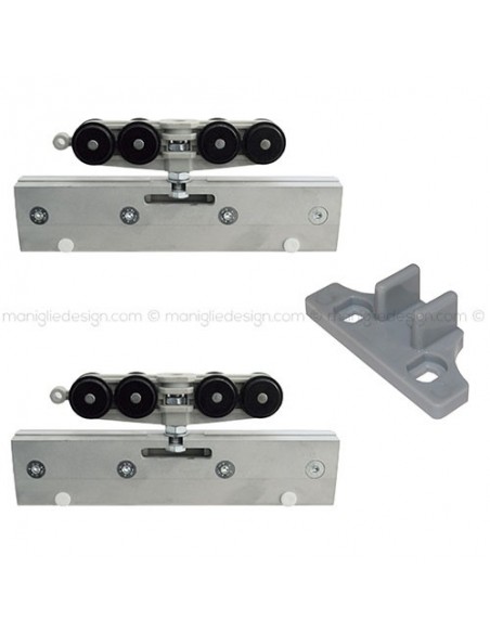 Pinza per vetro con guida a pavimento spessore 8-10-12 mm PIN003K1