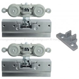 Pinza per vetro con guida a pavimento spessore 8 mm PIN001K1