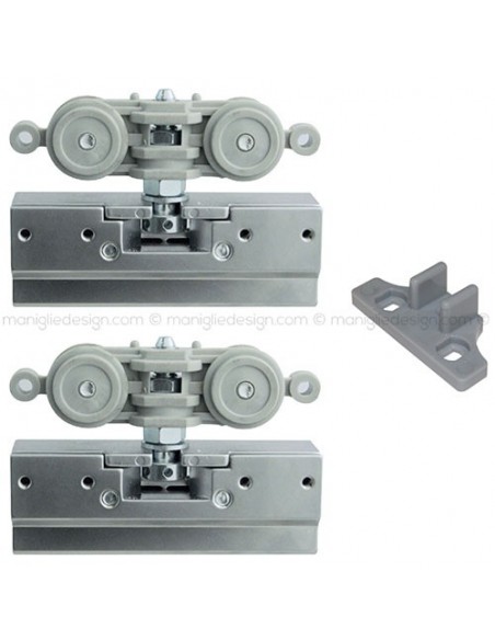 Pinza per vetro con guida a pavimento spessore 8 mm PIN001K1
