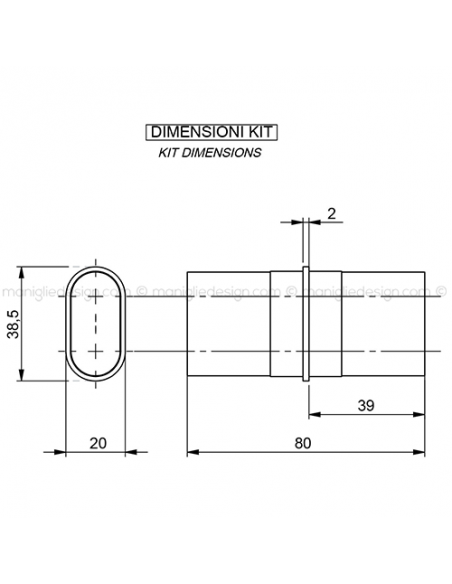 Kit di giunzione per 2 tubi ACV002