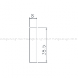Spessore 8 mm per scorrevole tubo tondo ACV023 2