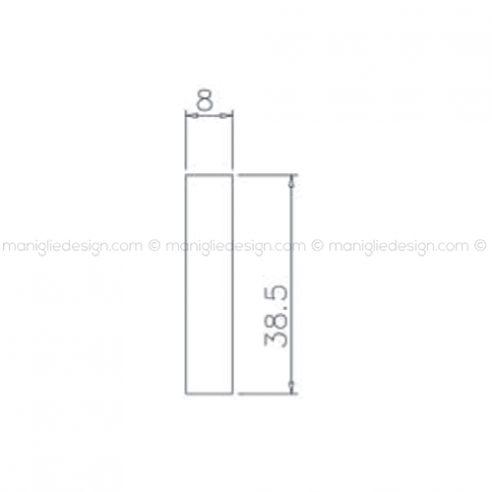 Spessore 8 mm per scorrevole tubo tondo ACV023
