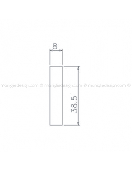 Spessore 8 mm per scorrevole tubo tondo ACV023